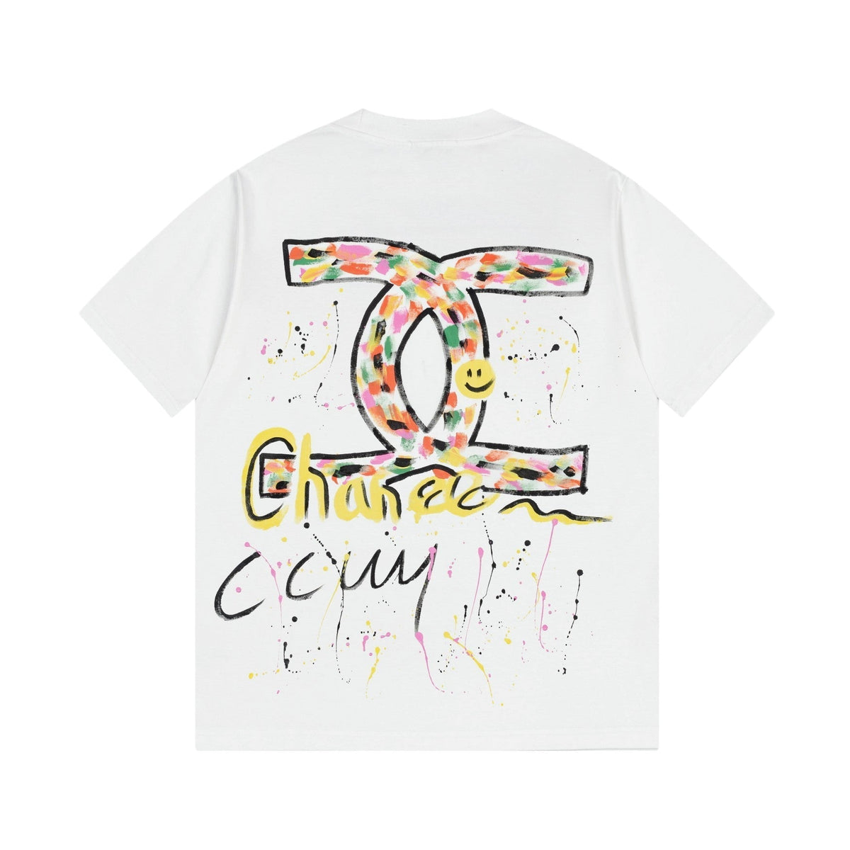 Colorful handmade graffiti t-shirt