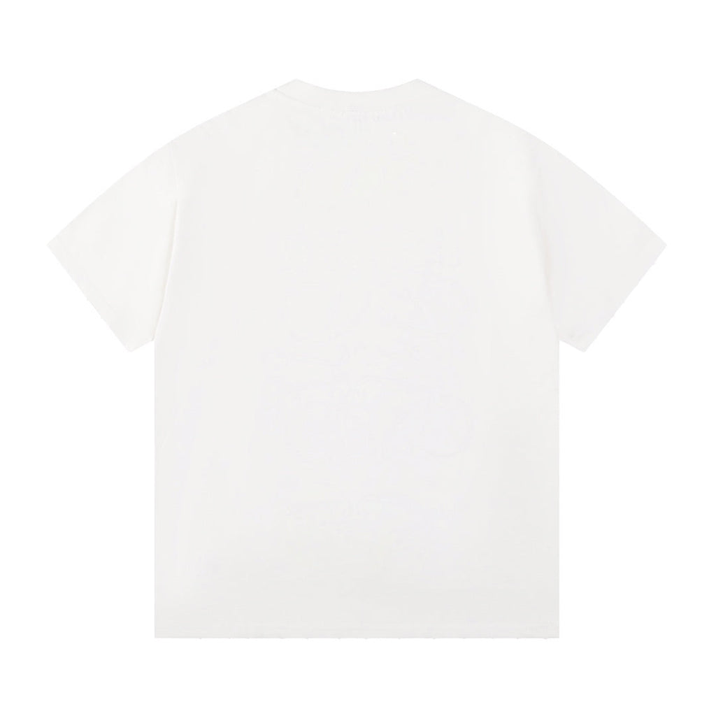 Solid color love short sleeve T-shirt