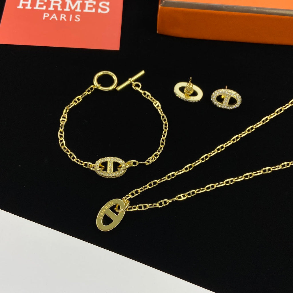 Classic farandole Logo Gold Jewelry Set