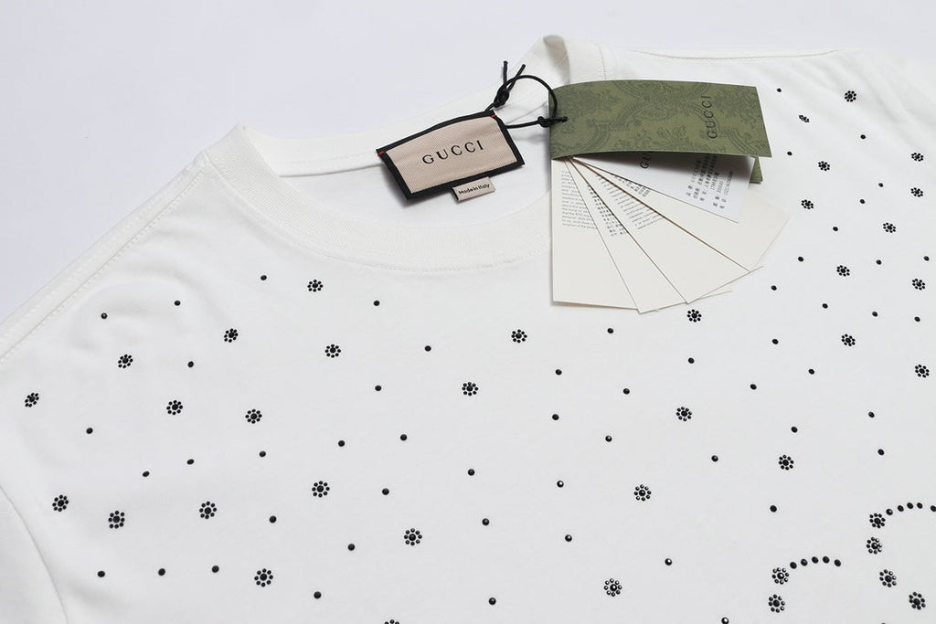 Luxury crystal sequin T-shirt