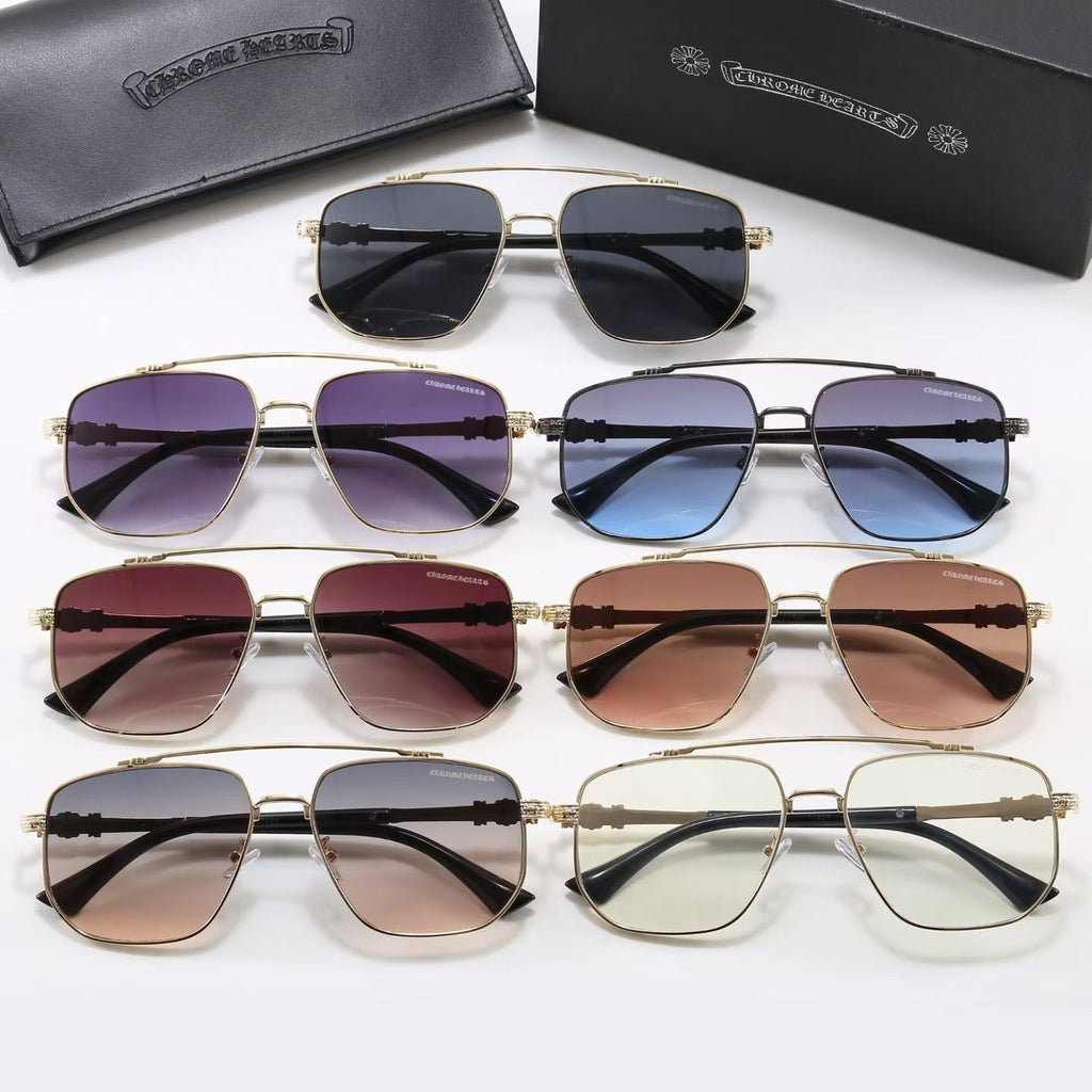 Double Bridge Square Sunglasses, UV400 Polarized Fashion Shades